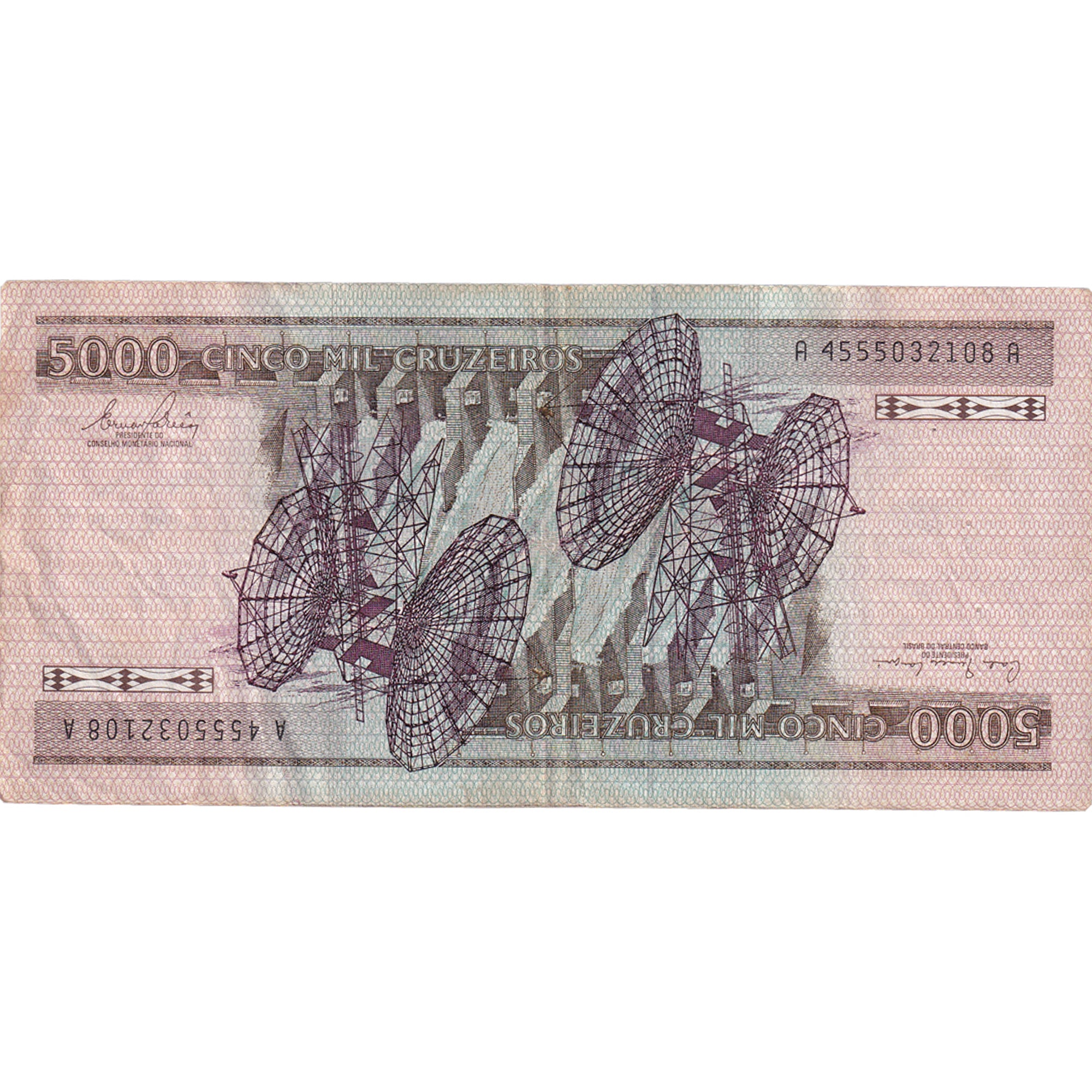 Banknote, Brazil, 5000 Cruzeiros, 1984, KM:202c, EF(40-45)