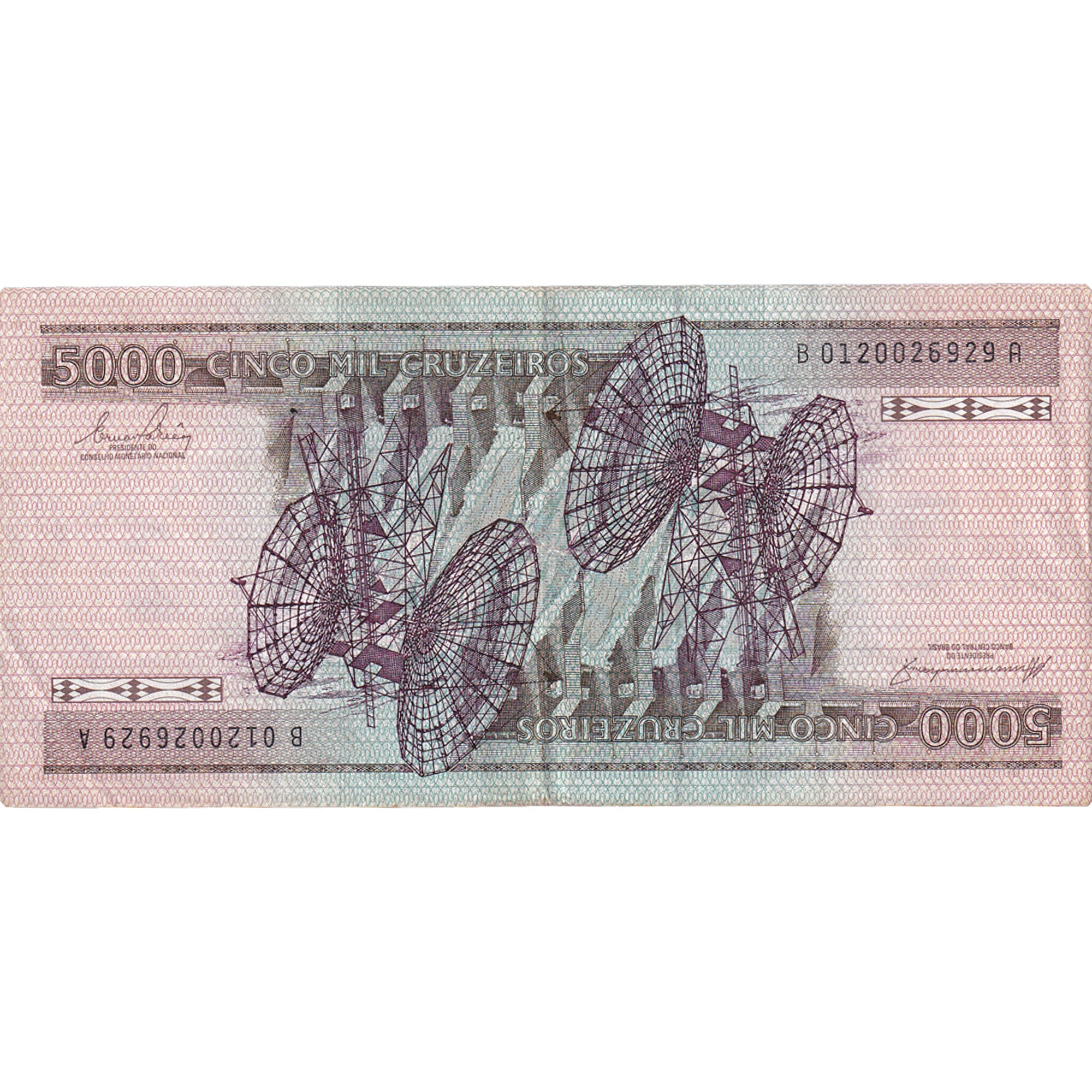 Banknote, Brazil, 5000 Cruzeiros, 1983, KM:202b, EF(40-45)