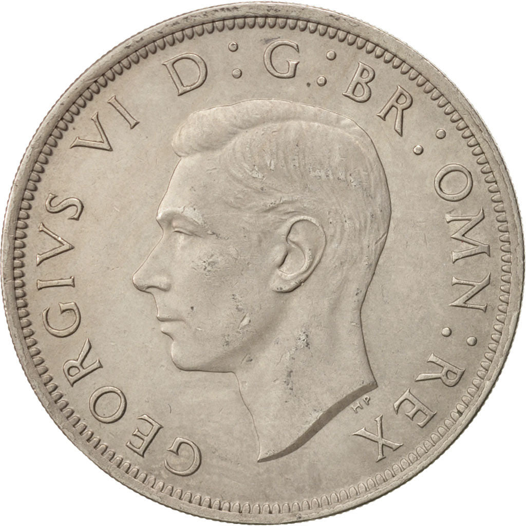 Great Britain, George VI, 1/2 Crown, 1947, AU(55-58), Copper-nickel, KM:866