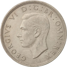 Great Britain, George VI, 1/2 Crown, 1947, AU(55-58), Copper-nickel, KM:866