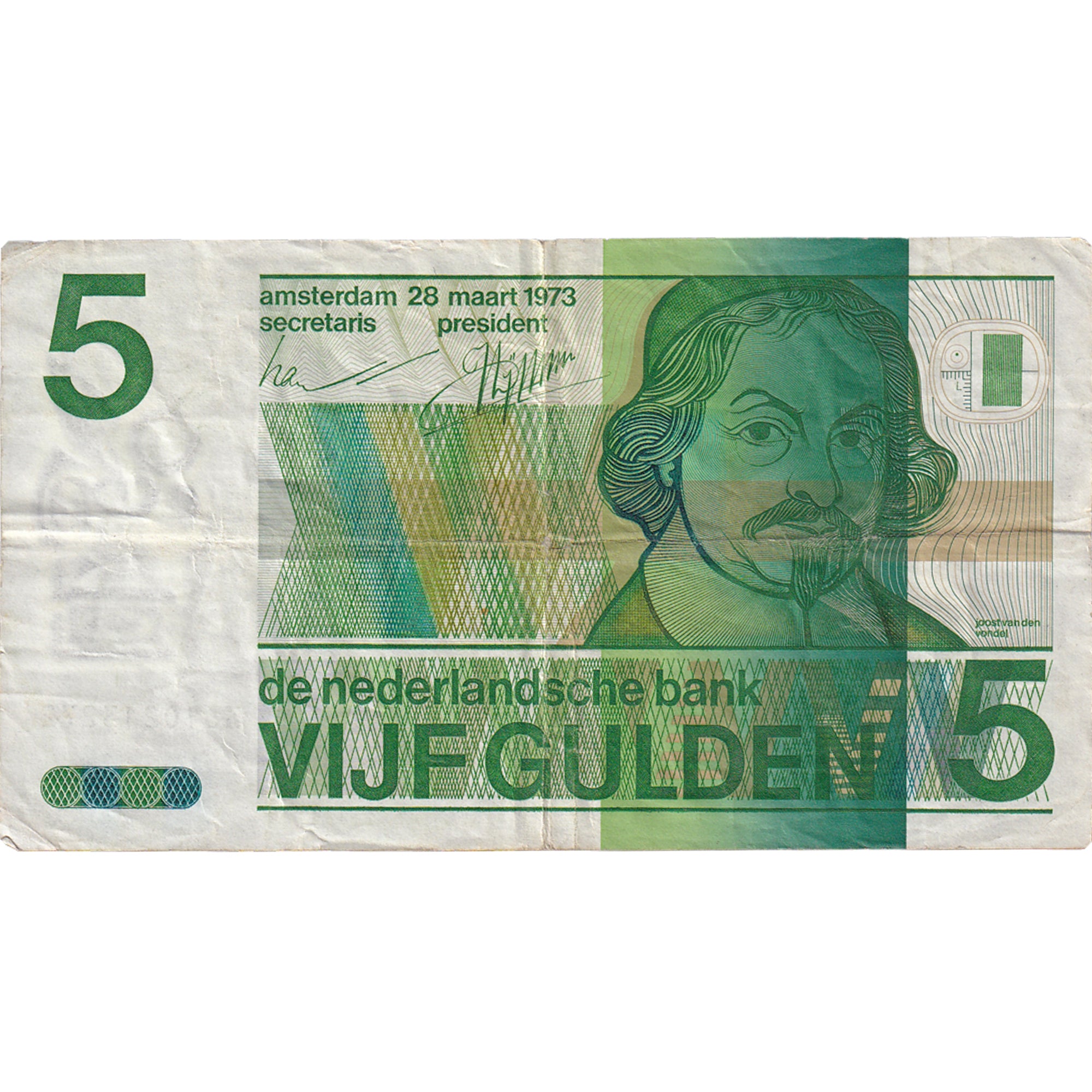 Banconote, Paesi Bassi, 5 Gulden, 1973, KM:90a, BB