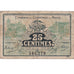 France, 25 Centimes, 1922, LE MANS, VF(30-35)