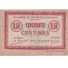France, Amiens, 50 Centimes, 1920, EF(40-45), Pirot:7-26