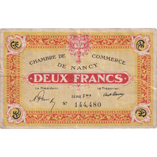 France, Nancy, 2 Francs, 1921, VF(30-35), Pirot:87-52
