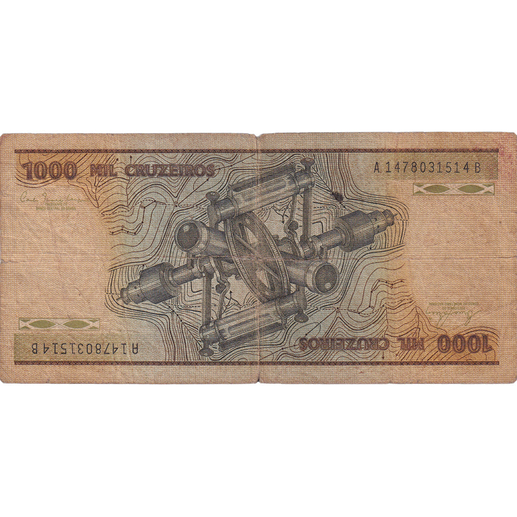 Billete, 1000 Cruzeiros, 1981, Brasil, KM:201a, BC