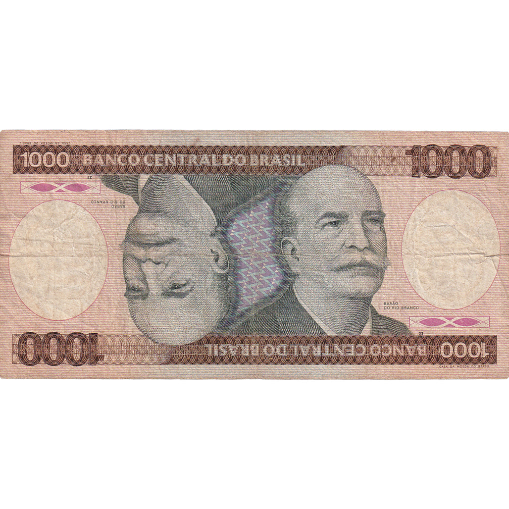 Billete, 1000 Cruzeiros, 1981, Brasil, KM:201a, BC+