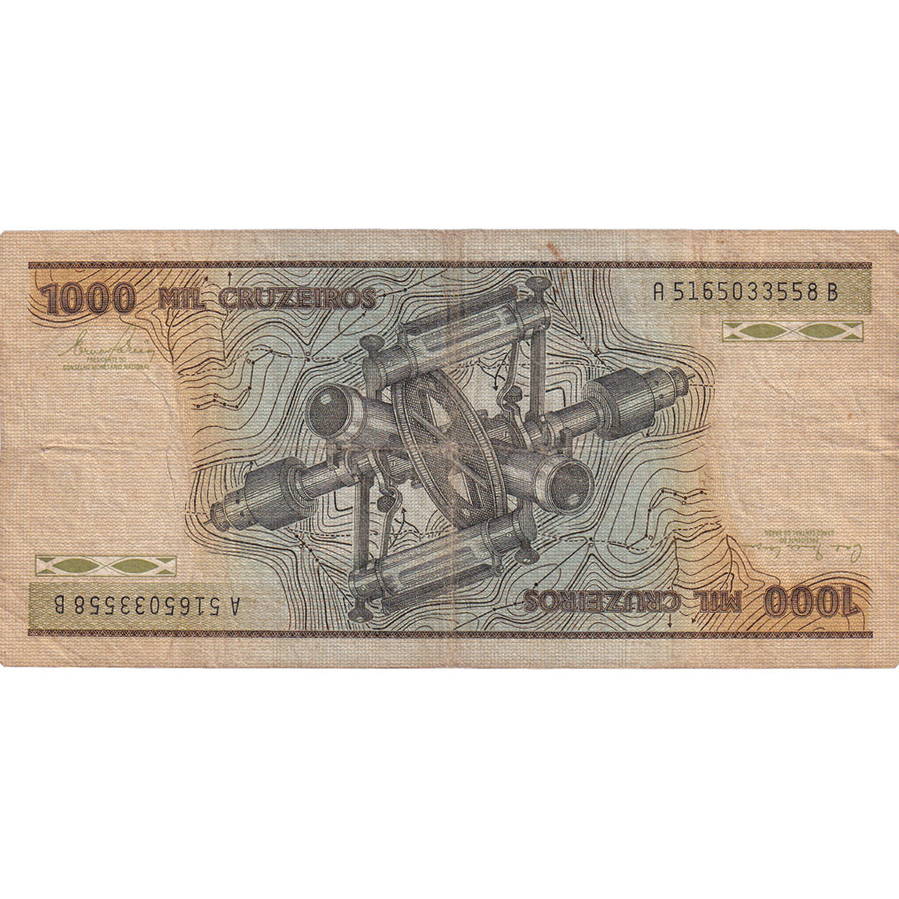 Billete, 1000 Cruzeiros, 1981, Brasil, KM:201a, BC+