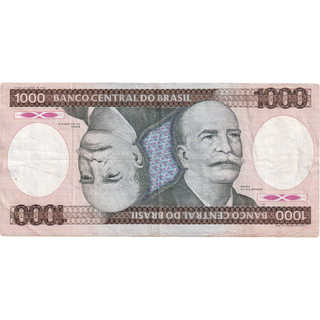 Billete, 1000 Cruzeiros, 1984, Brasil, KM:201b, EBC