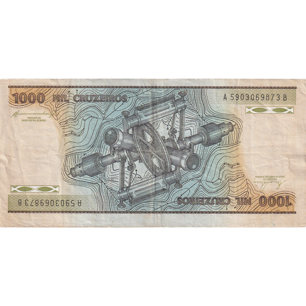 Billete, 1000 Cruzeiros, 1984, Brasil, KM:201b, EBC