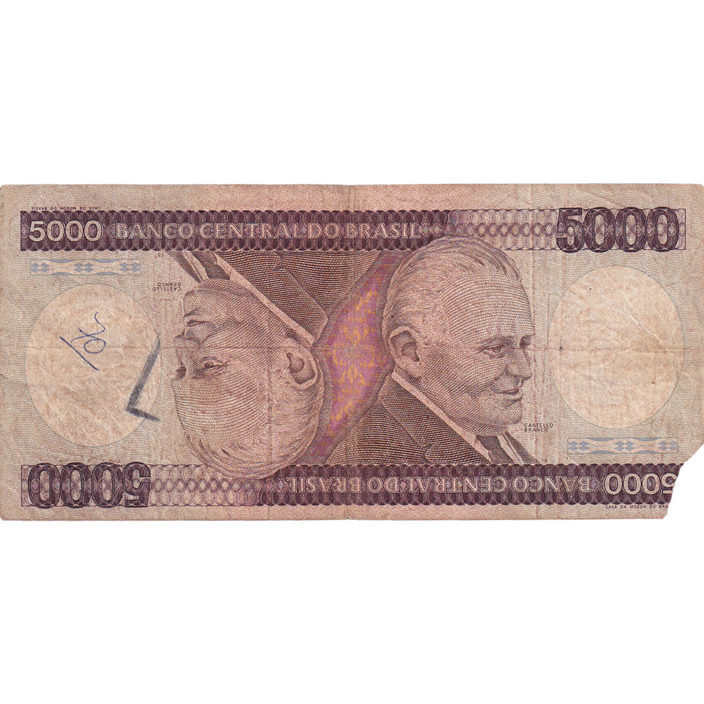 Billete, 5000 Cruzeiros, 1983, Brasil, KM:202b, RC