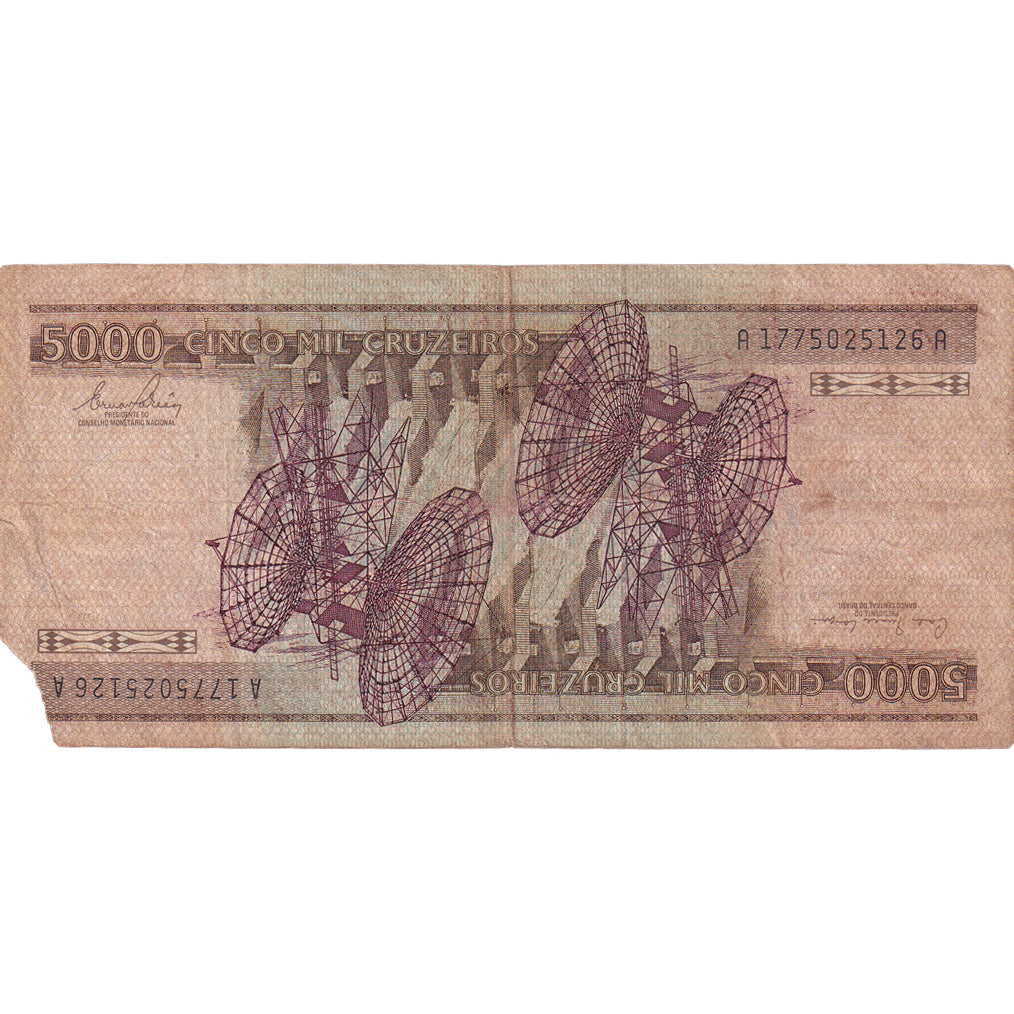 Billete, 5000 Cruzeiros, 1983, Brasil, KM:202b, RC