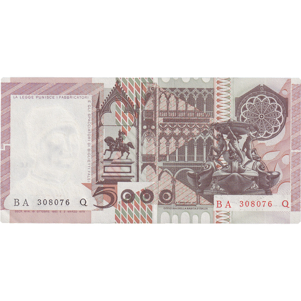 Banknote, Italy, 5000 Lire, 1983, 1983-10-19, KM:105c, UNC(64)