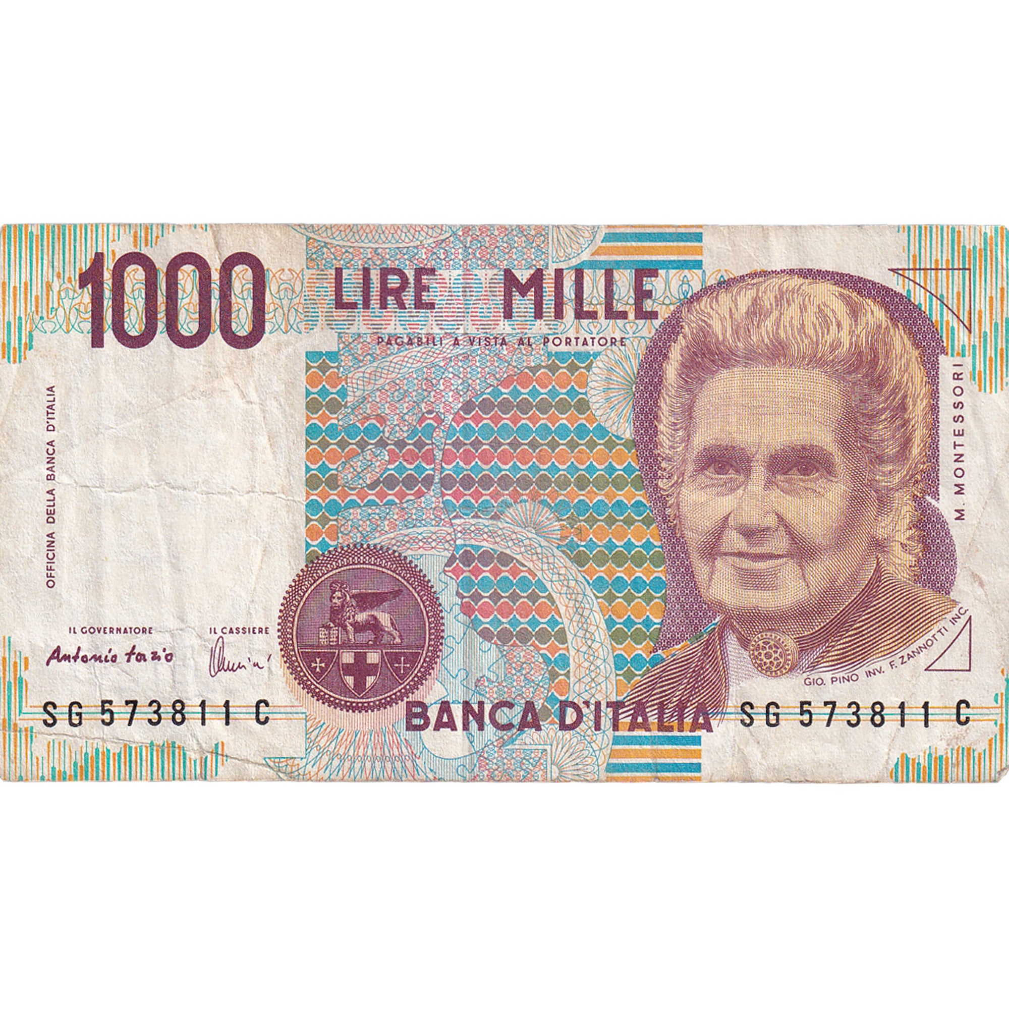Billet, Italie, 1000 Lire, D.1990, KM:114c, TB+