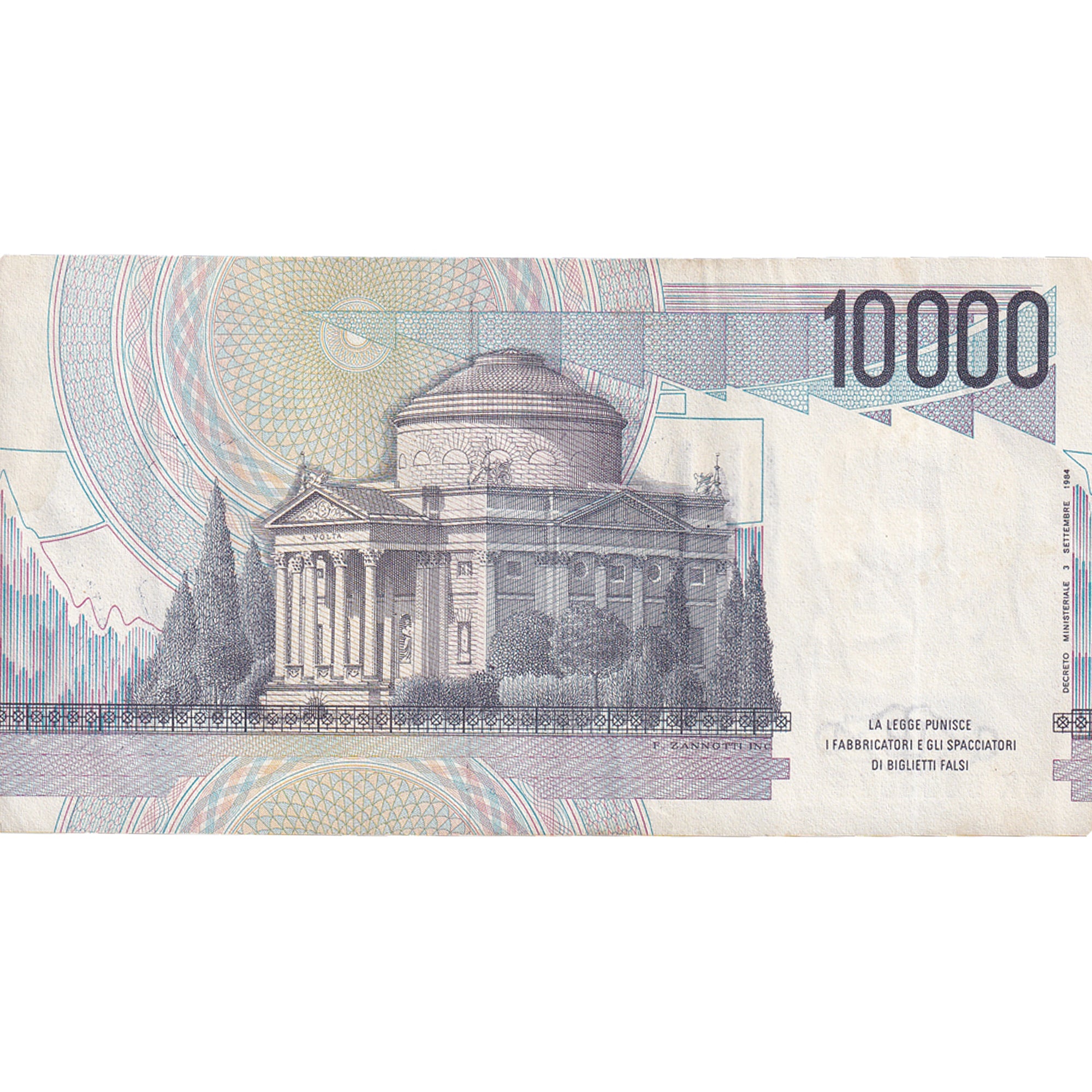 Banknote, Italy, 10,000 Lire, 1984, 1984-09-03, KM:112d, AU(55-58)