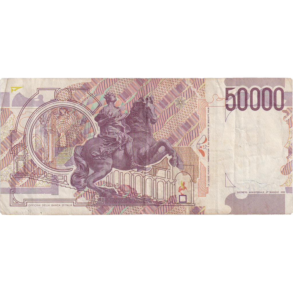 Banknote, Italy, 50,000 Lire, 1992, KM:116c, EF(40-45)