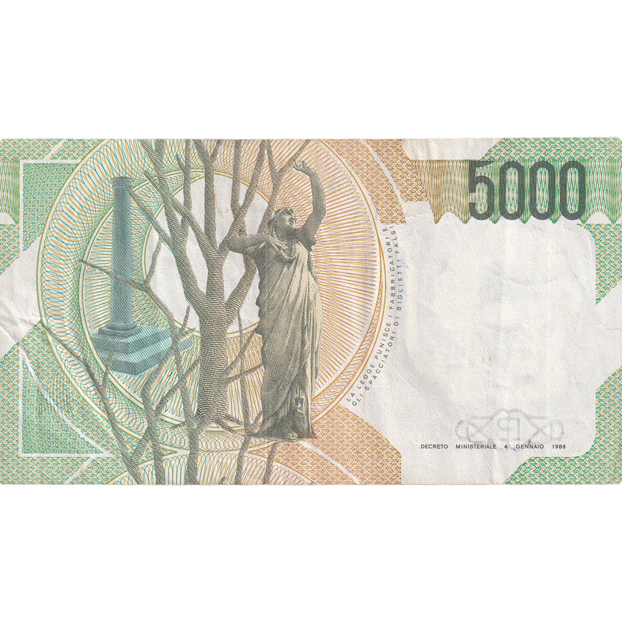 Banconote, Italia, 5000 Lire, 1985, 1985-01-04, KM:111c, BB+