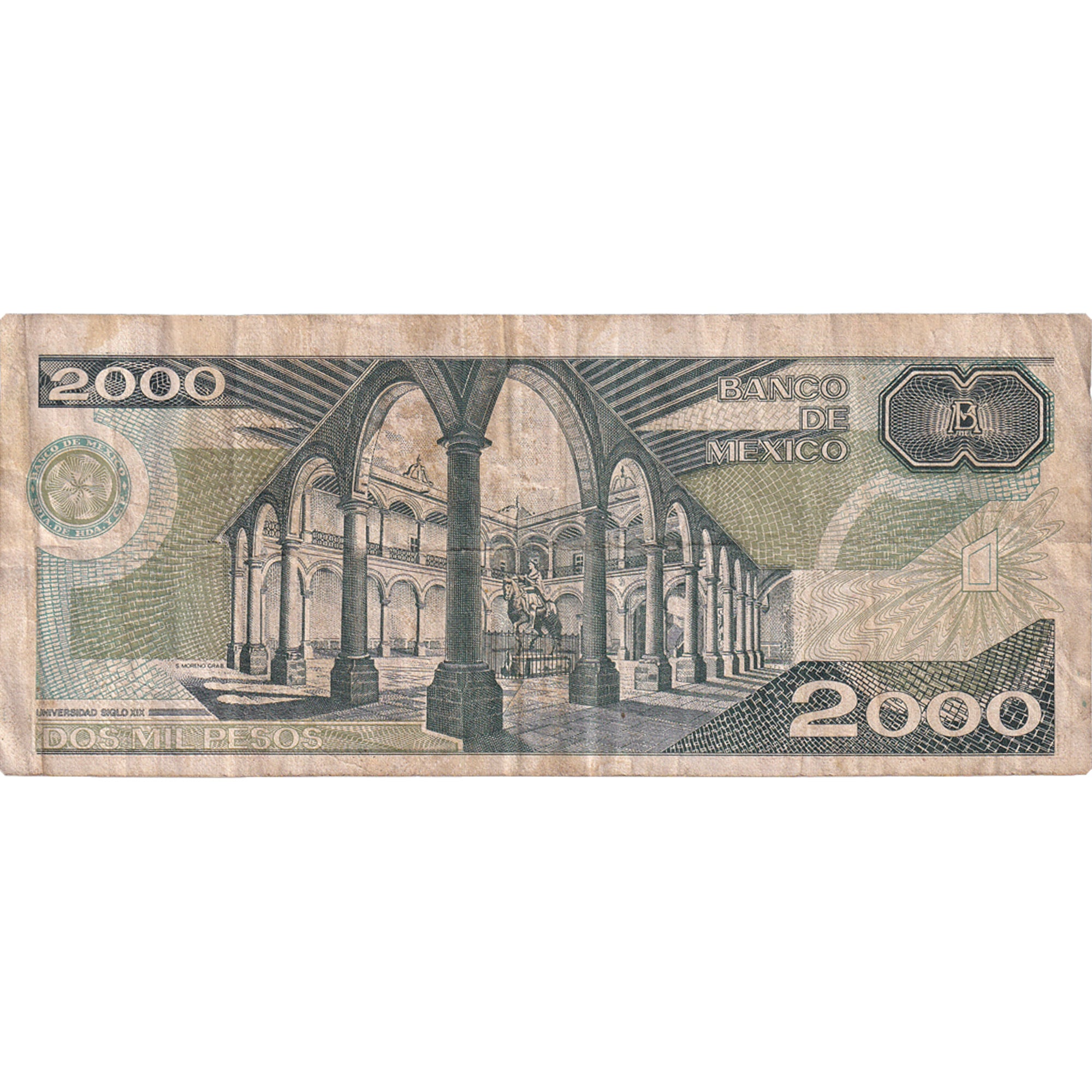 Billete, 2000 Pesos, 1985, México, 1985-07-19, KM:86a, BC+