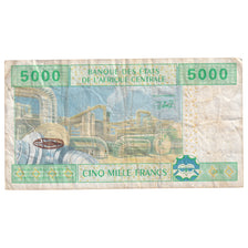Banconote, Stati dell’Africa centrale, 5000 Francs, 2002, KM:209U, MB+