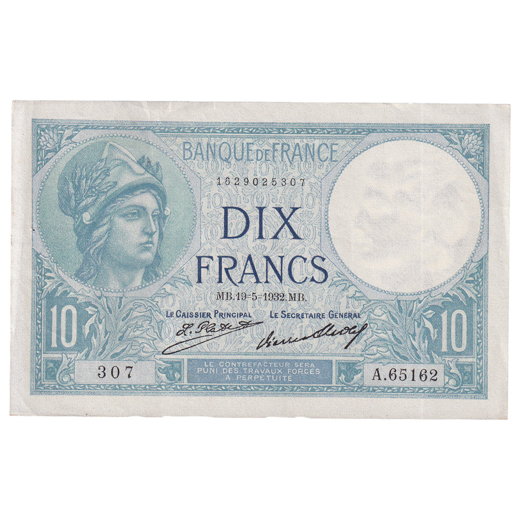 Francia, 10 Francs, Minerve, 1932, A.65162, SPL-, Fayette:6.16, KM:73d