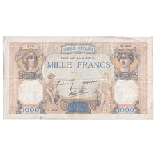 França, 1000 Francs, Cérès et Mercure, 1938, N.4808, VF(30-35)