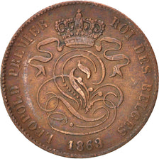 Coin, Belgium, Leopold I, 2 Centimes, 1863, EF(40-45), Copper, KM:4.2