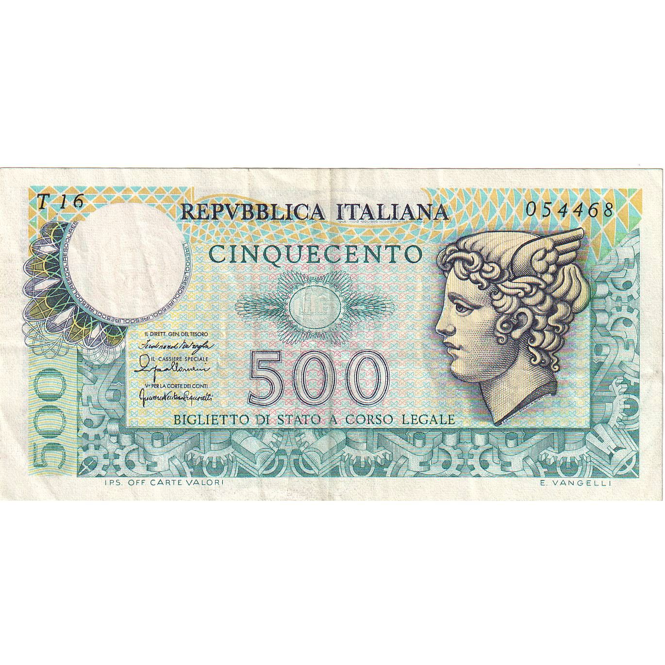 Banknote, Italy, 500 Lire, 1976, 1976-12-20, KM:95, AU(55-58)