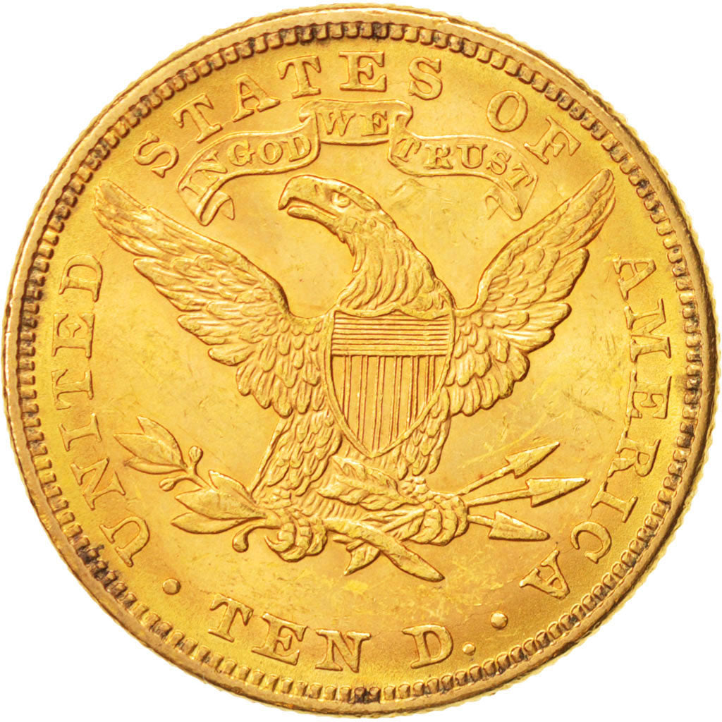 United States, Coronet Head, $10, Eagle, 1881, Philadelphia, AU(50-53), Gold