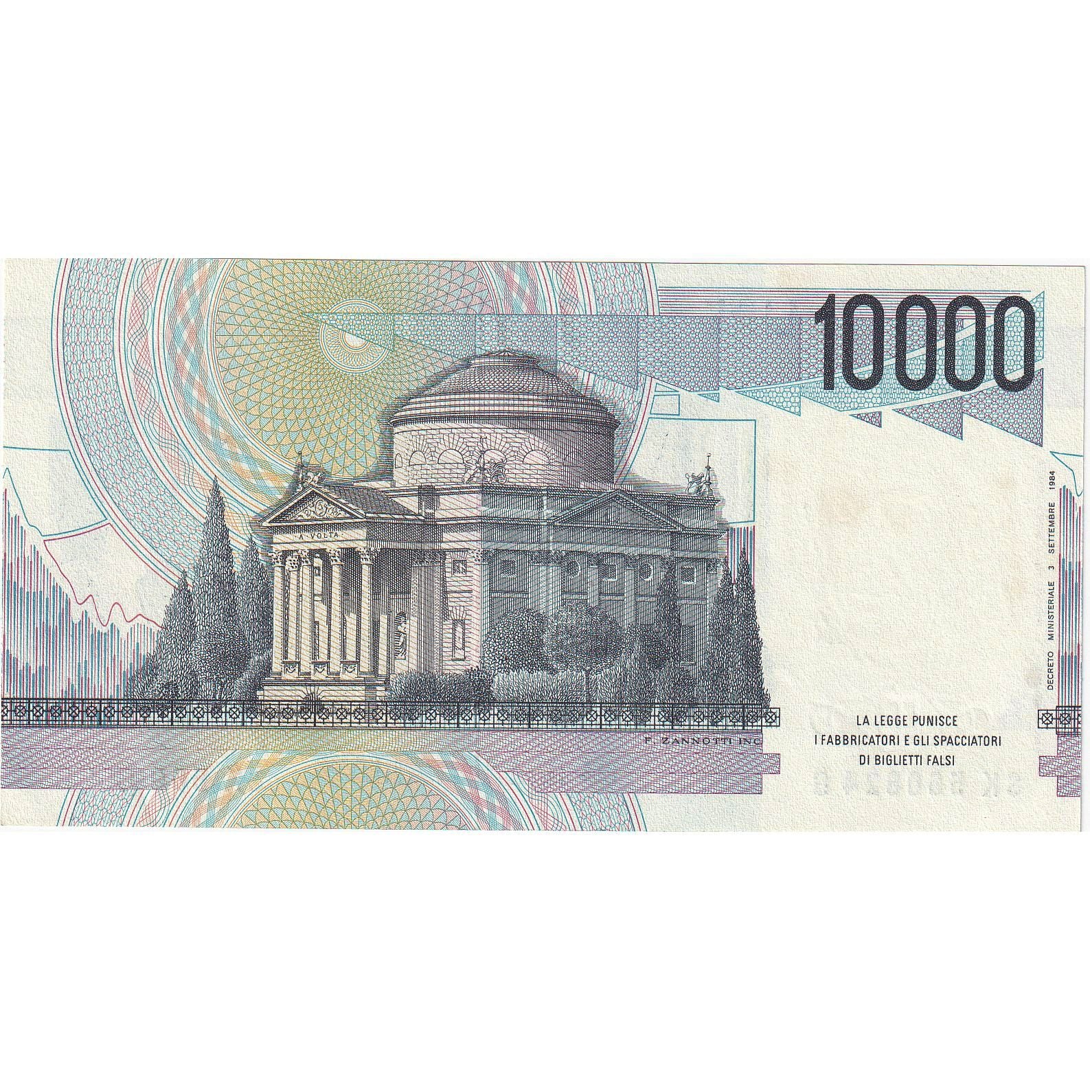 Biljet, Italië, 10,000 Lire, 1984, 1984-09-03, KM:112d, NIEUW