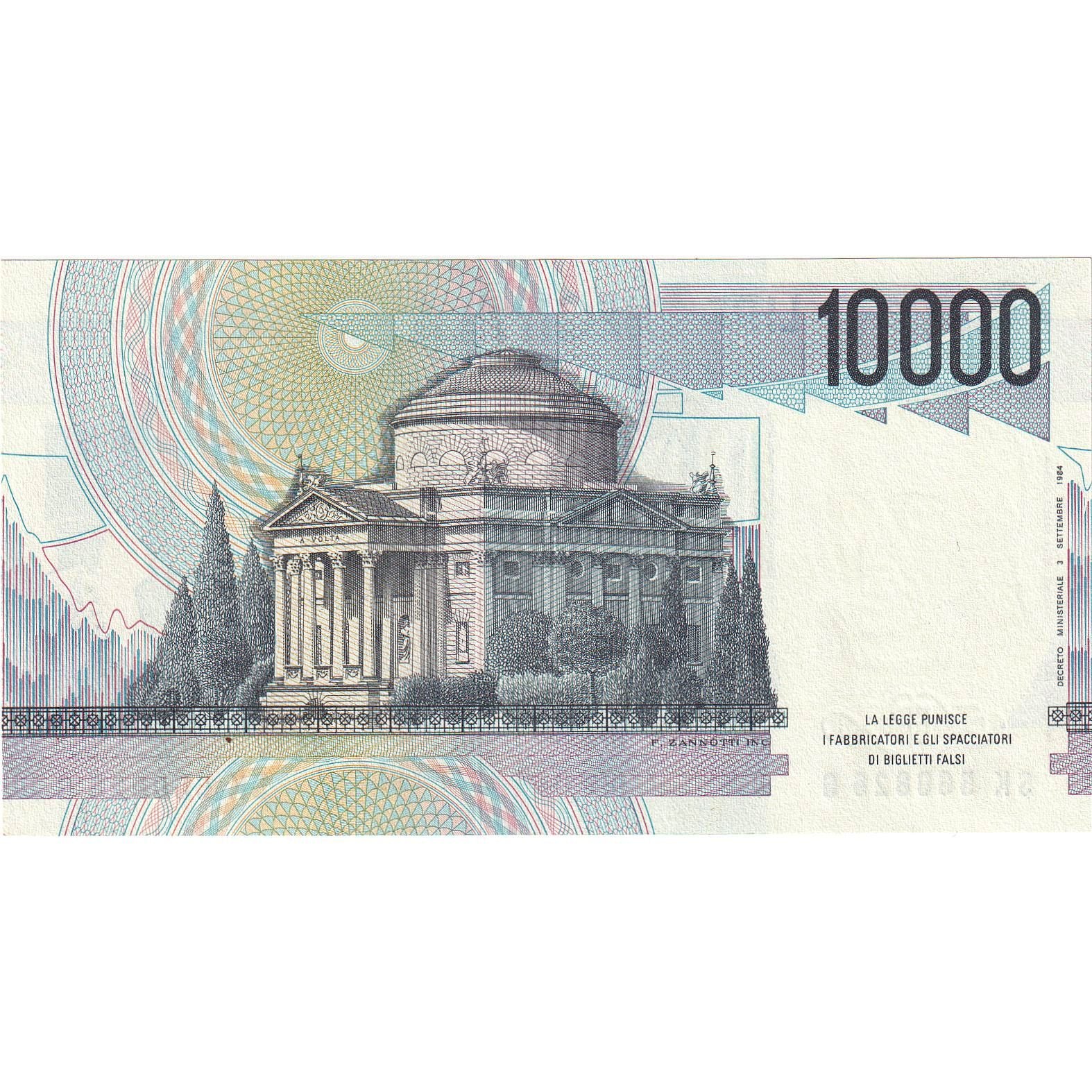 Banknote, Italy, 10,000 Lire, 1984, 1984-09-03, KM:112d, UNC(65-70)