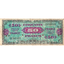 Frankrijk, 50 Francs, 1945 Verso France, 1945, 21707577, TB+, Fayette:VF24.2