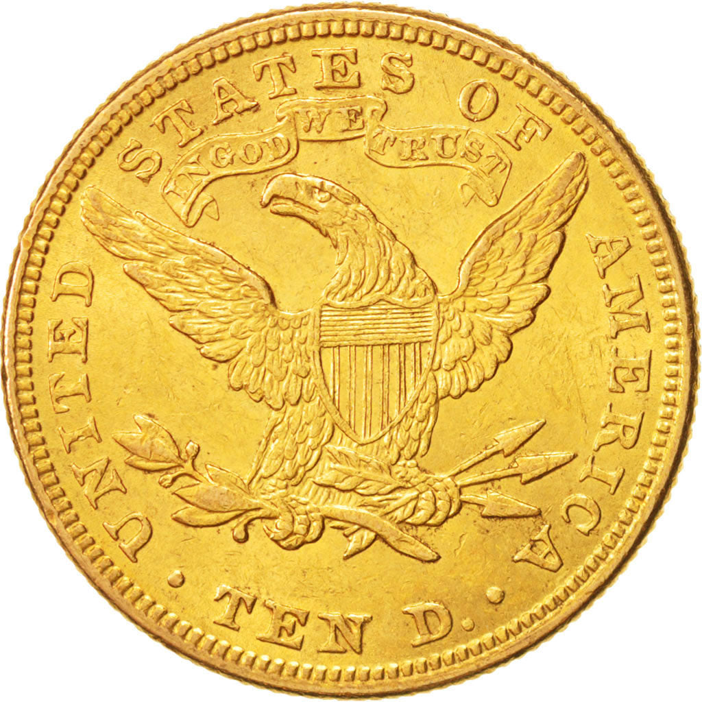 United States, Coronet Head, $10, Eagle, 1907, Philadelphia, AU(50-53), KM:102