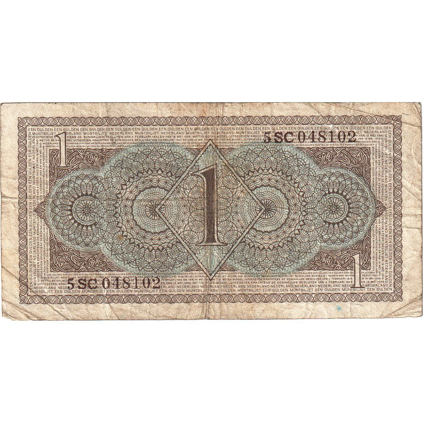 Banknote, Netherlands, 1 Gulden, 1949, 1949-08-08, KM:72, VF(30-35)