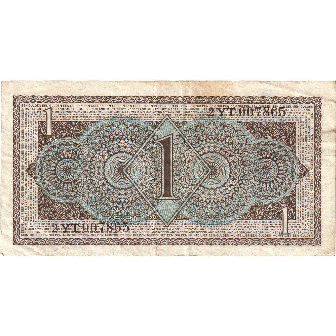 Banknote, Netherlands, 1 Gulden, 1949, 1949-08-08, KM:72, EF(40-45)
