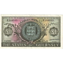 Banknote, Guernsey, 1 Pound, Undated (1969-75), KM:45b, AU(50-53)