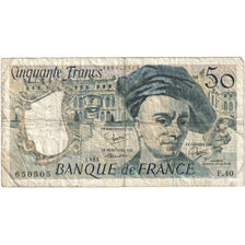 França, 50 Francs, Quentin de La Tour, 1984, F.40, VF(30-35), Fayette:67.10
