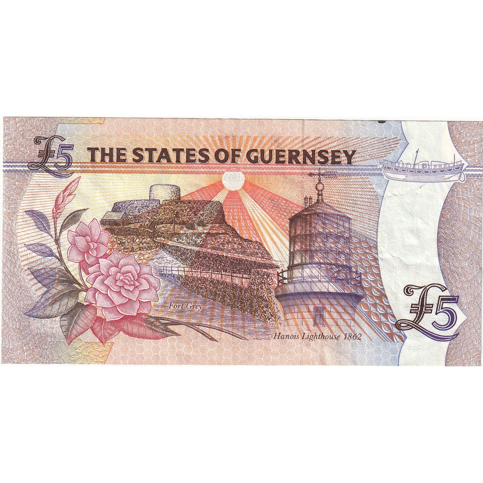 Banknote, Guernsey, 5 Pounds, Undated (1996), KM:56a, AU(50-53)