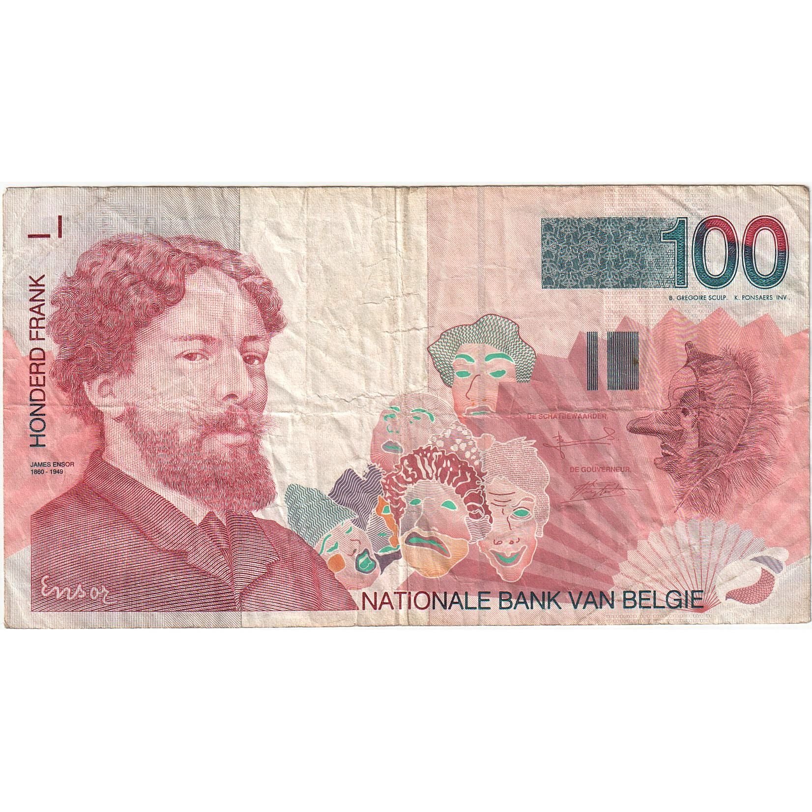 Banknote, Belgium, 100 Francs, Undated (1995-2001), KM:147, VF(30-35)