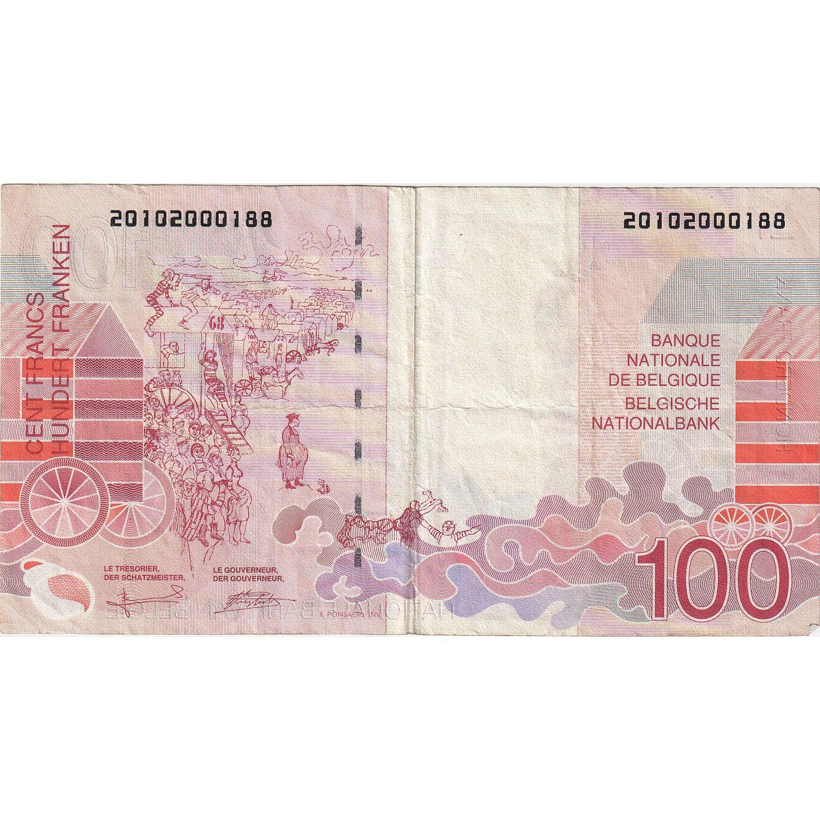 Banknote, Belgium, 100 Francs, Undated (1995-2001), KM:147, VF(30-35)
