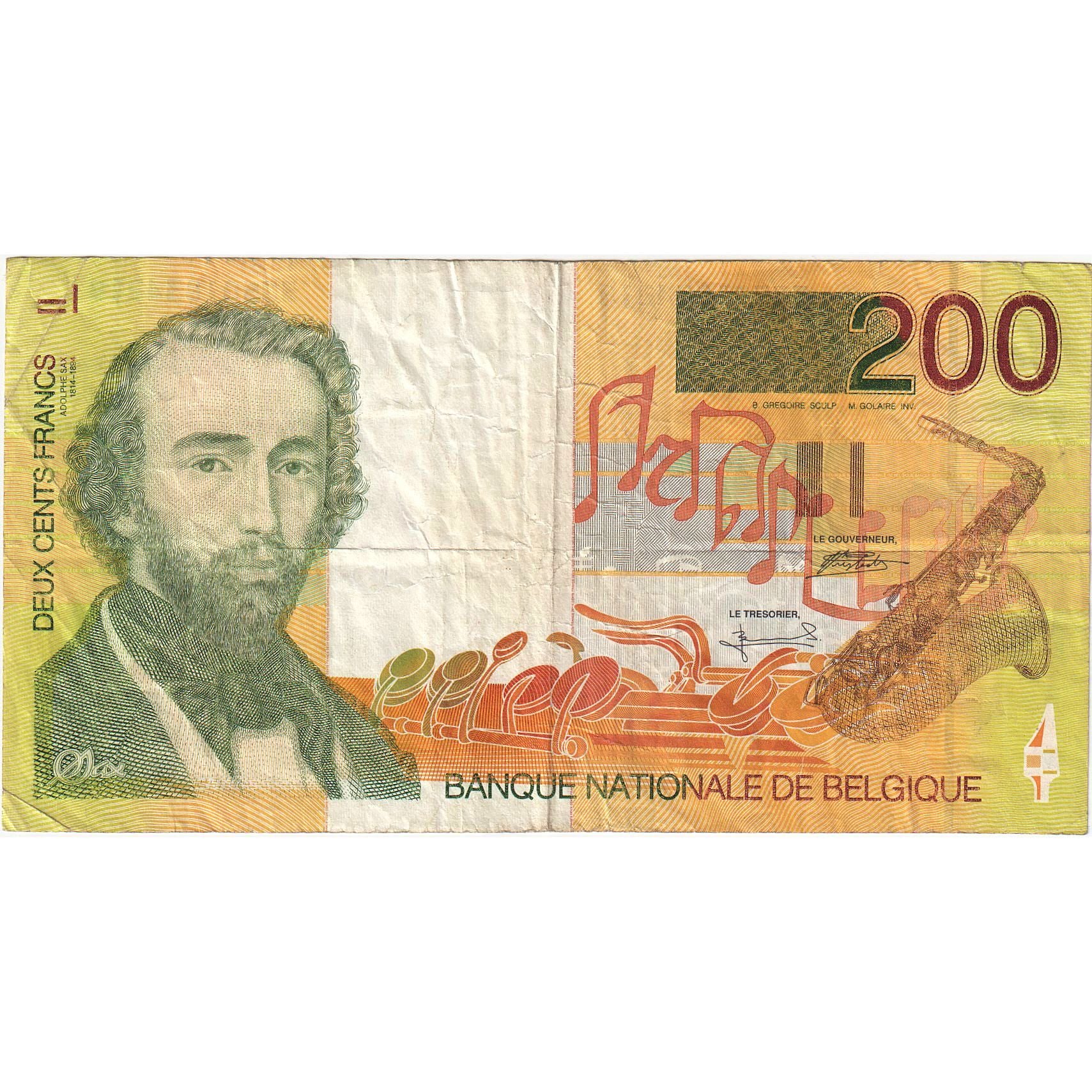 Banknote, Belgium, 200 Francs, Undated (1995), KM:148, VF(30-35)