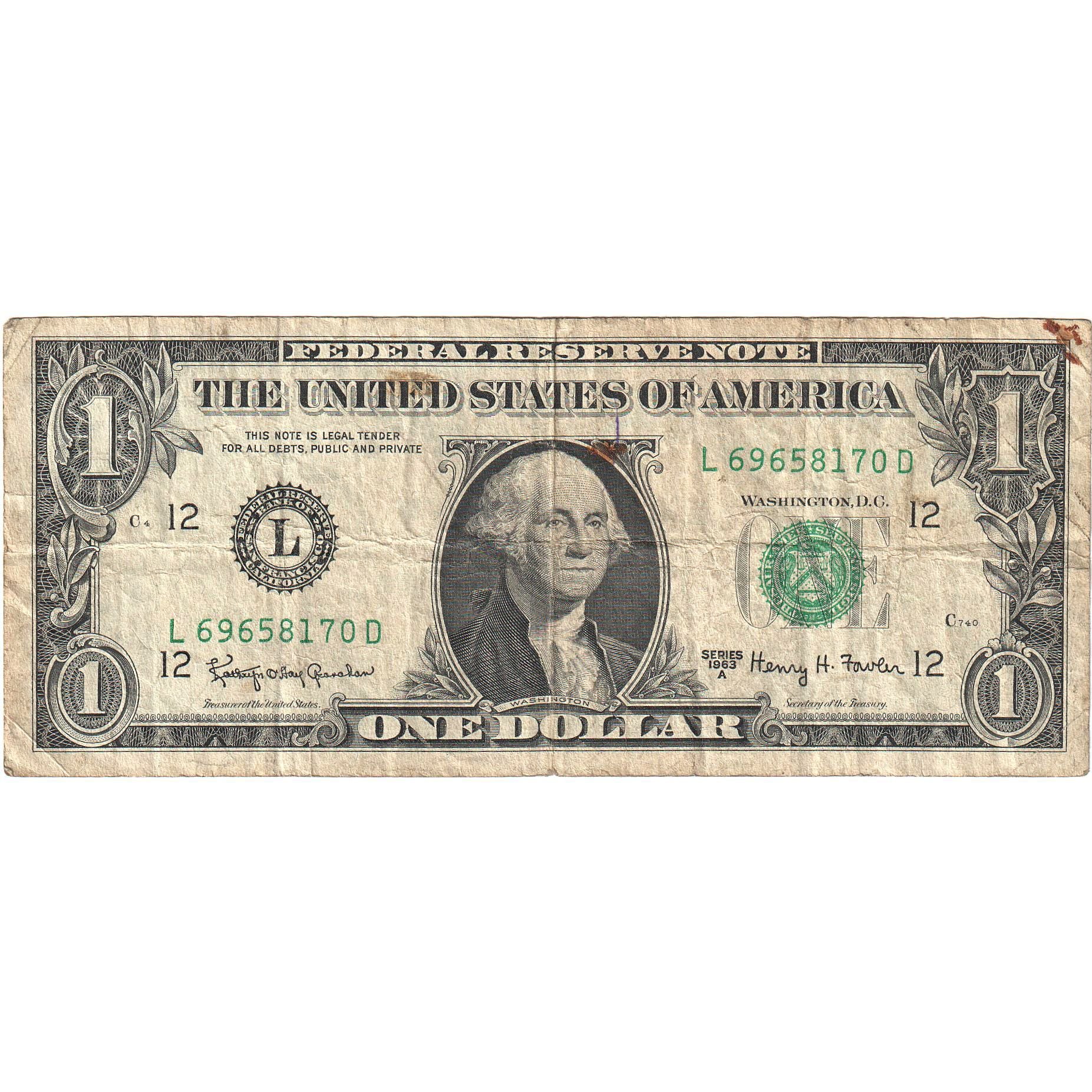 Banknote, United States, One Dollar, 1963A, San Francisco, KM:1488, VF(20-25)