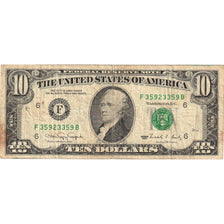 Banconote, Stati Uniti, Ten Dollars, 1990, ATLANTA, KM:4005, MB+