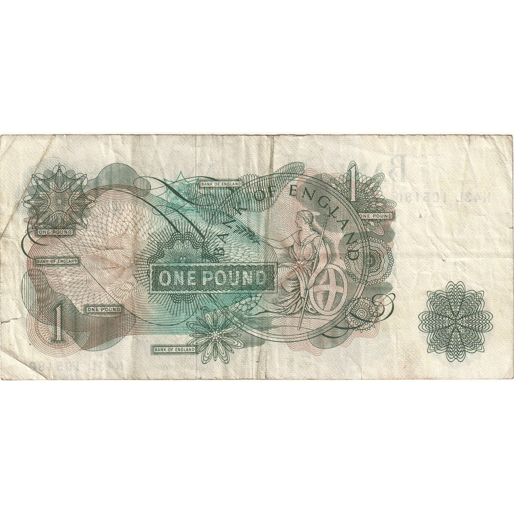 Banknote, Great Britain, 1 Pound, Undated (1966-70), KM:374e, EF(40-45)