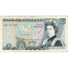 Biljet, Groot Bretagne, 5 Pounds, 1971-1972, KM:378a, TTB
