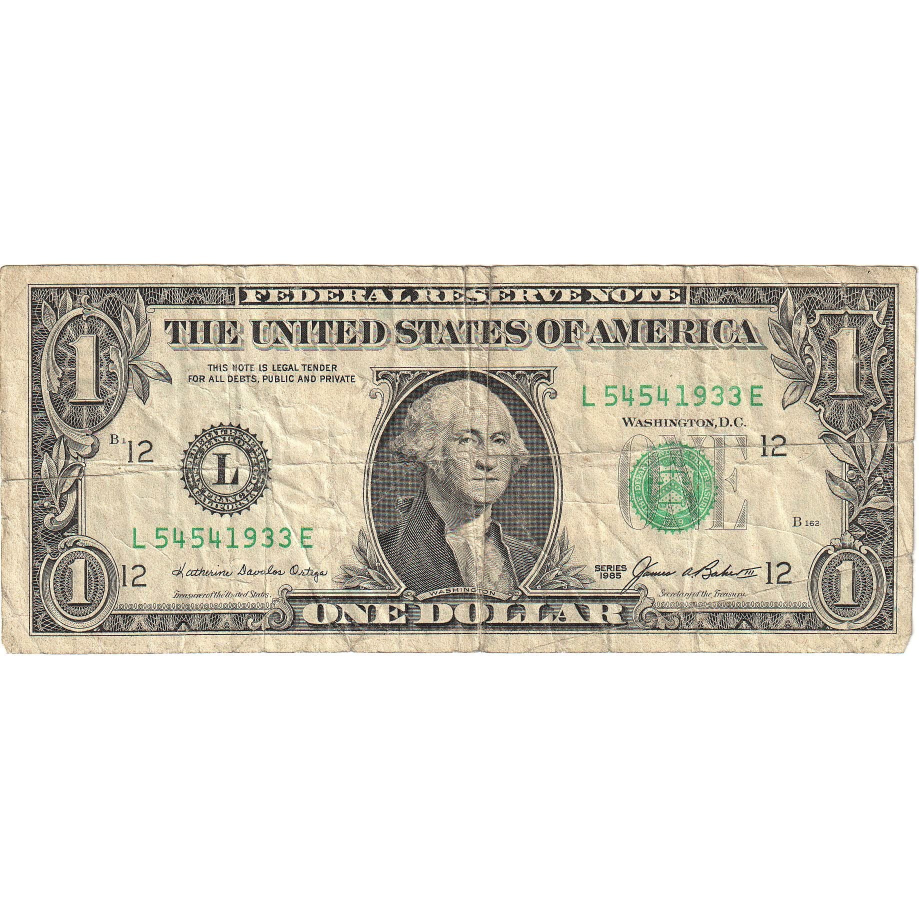 Banknote, United States, One Dollar, 1985, San Francisco, KM:3711, VF(30-35)