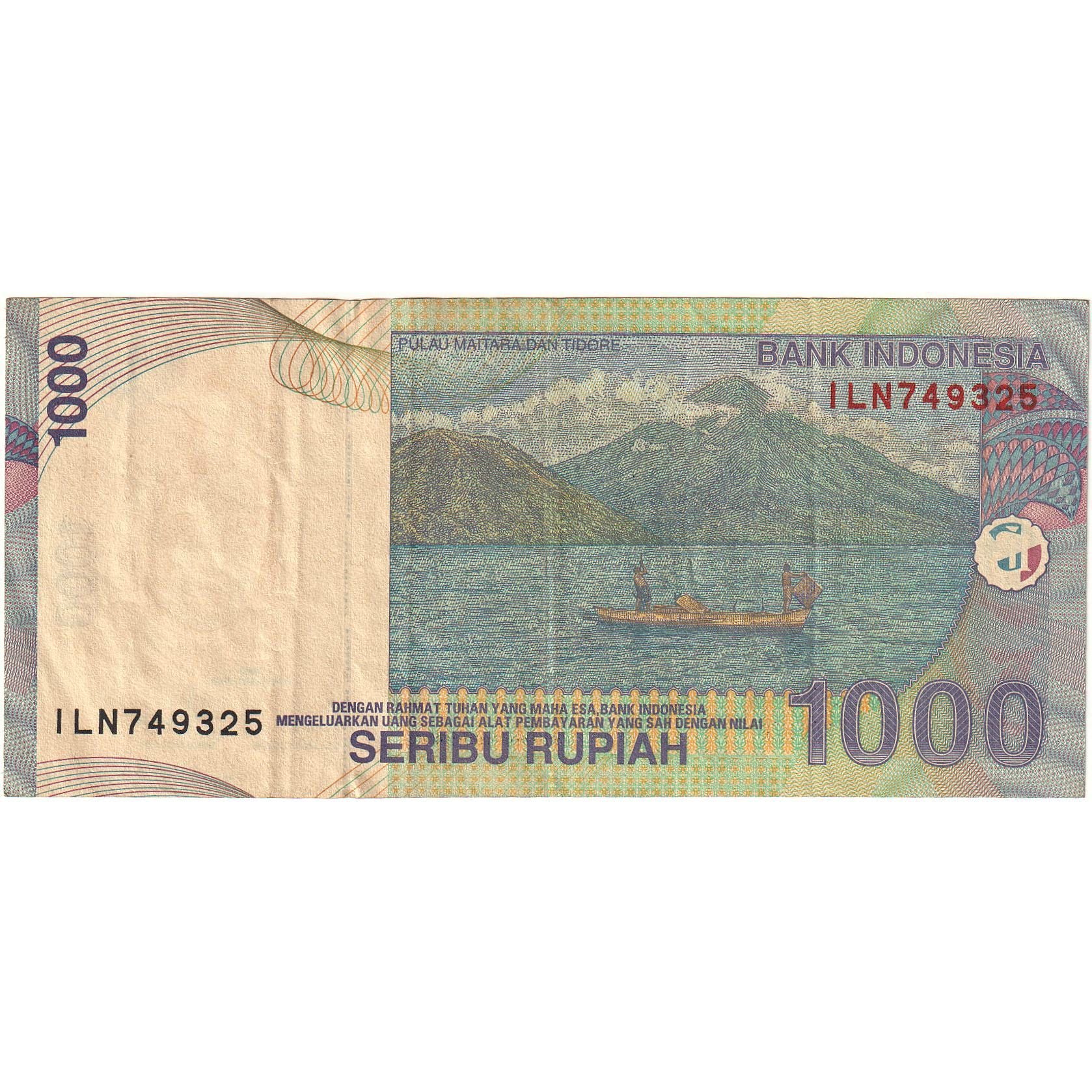 Biljet, Indonesië, 1000 Rupiah, 2000/2006, KM:141g, TTB+