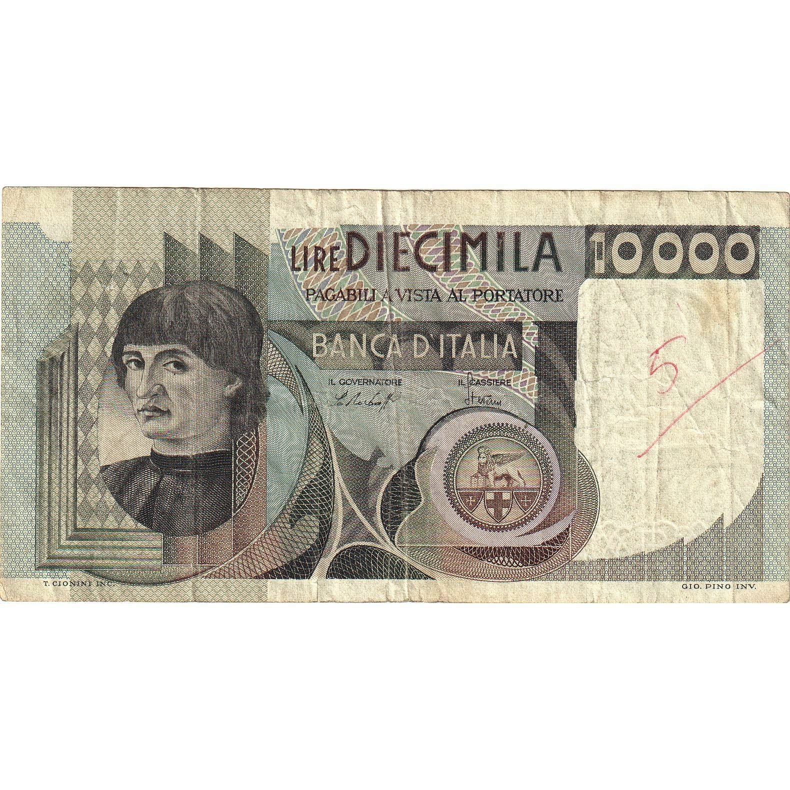 Biljet, Italië, 10,000 Lire, 1978, 1978-08-25, KM:106c, TB
