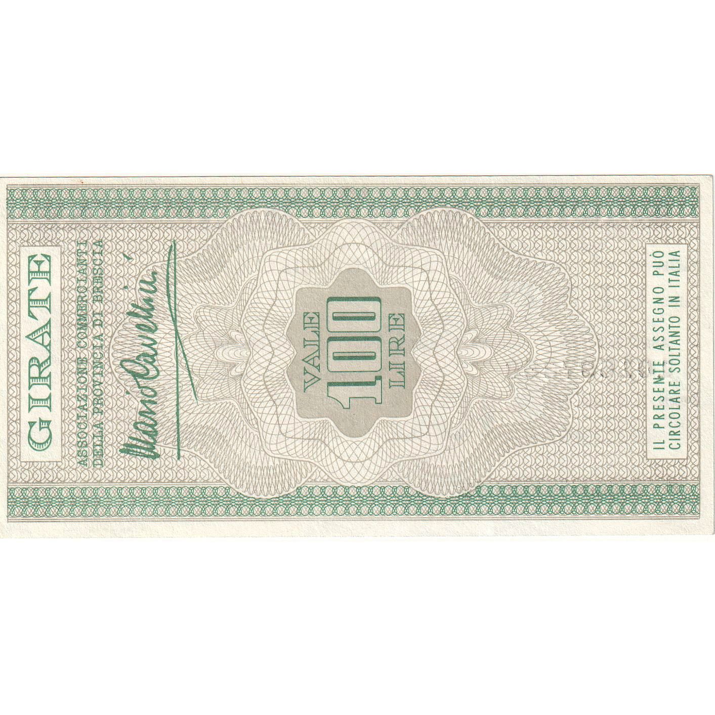 Banknote, Italy, 100 Lire, 1976, 1976-11-15, Brescia, UNC(65-70)