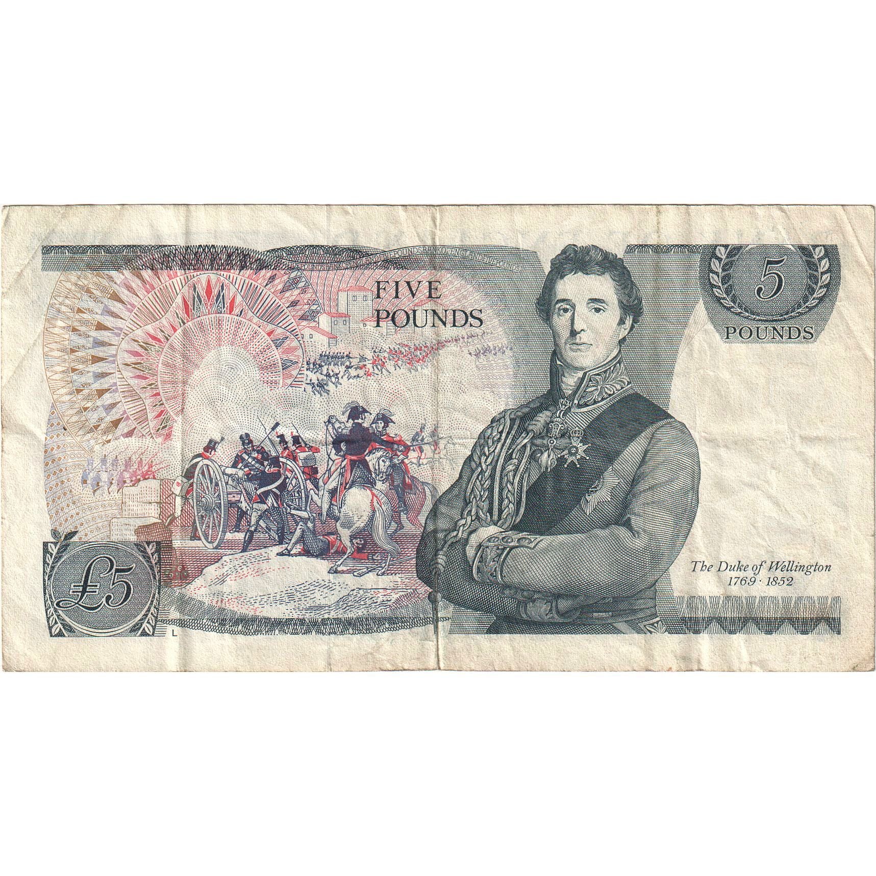 Billete, 5 Pounds, Undated (1973-80), Gran Bretaña, KM:378b, BC