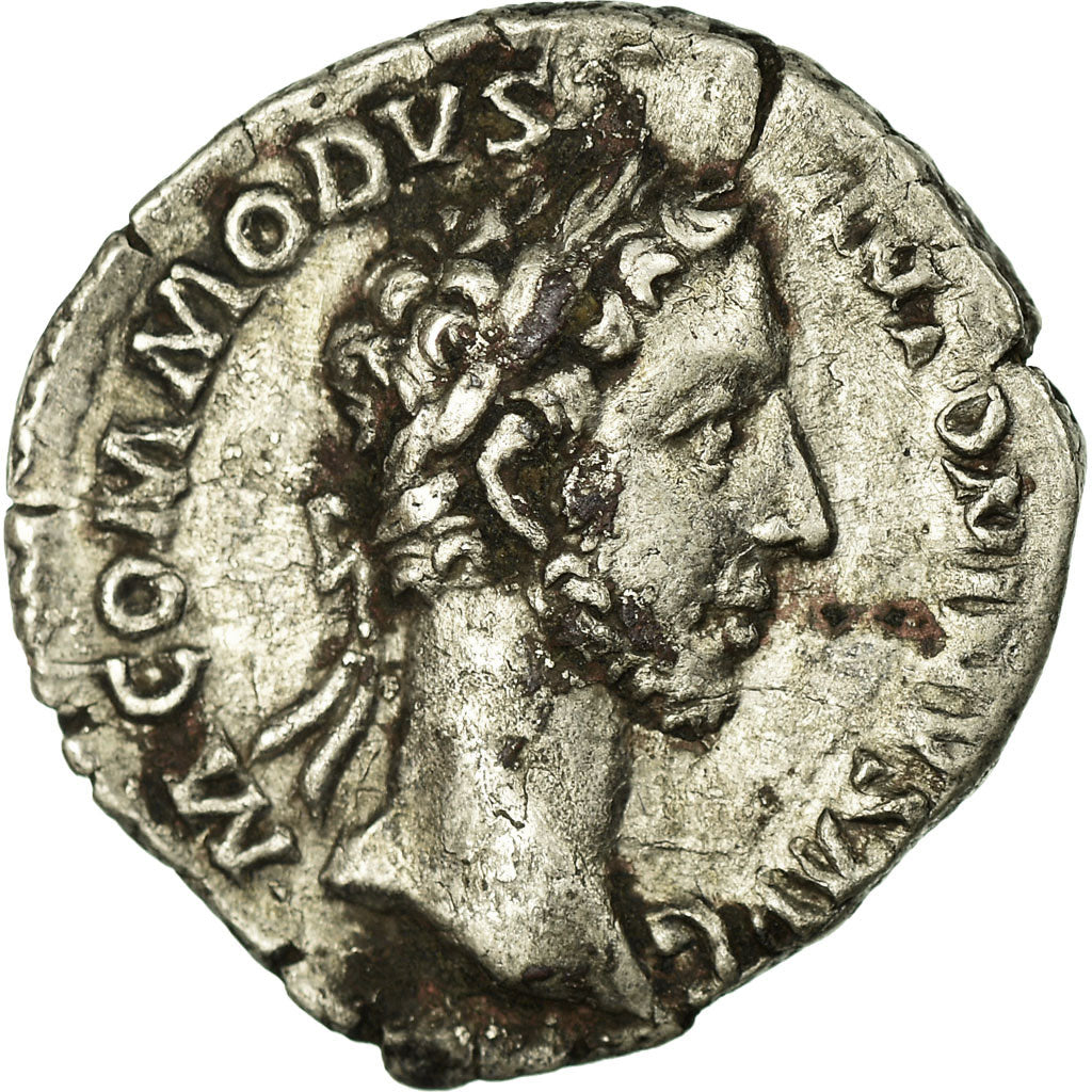 Moneda, Commodus, Denarius, AD 181, Rome, MBC+, Plata, RIC:12