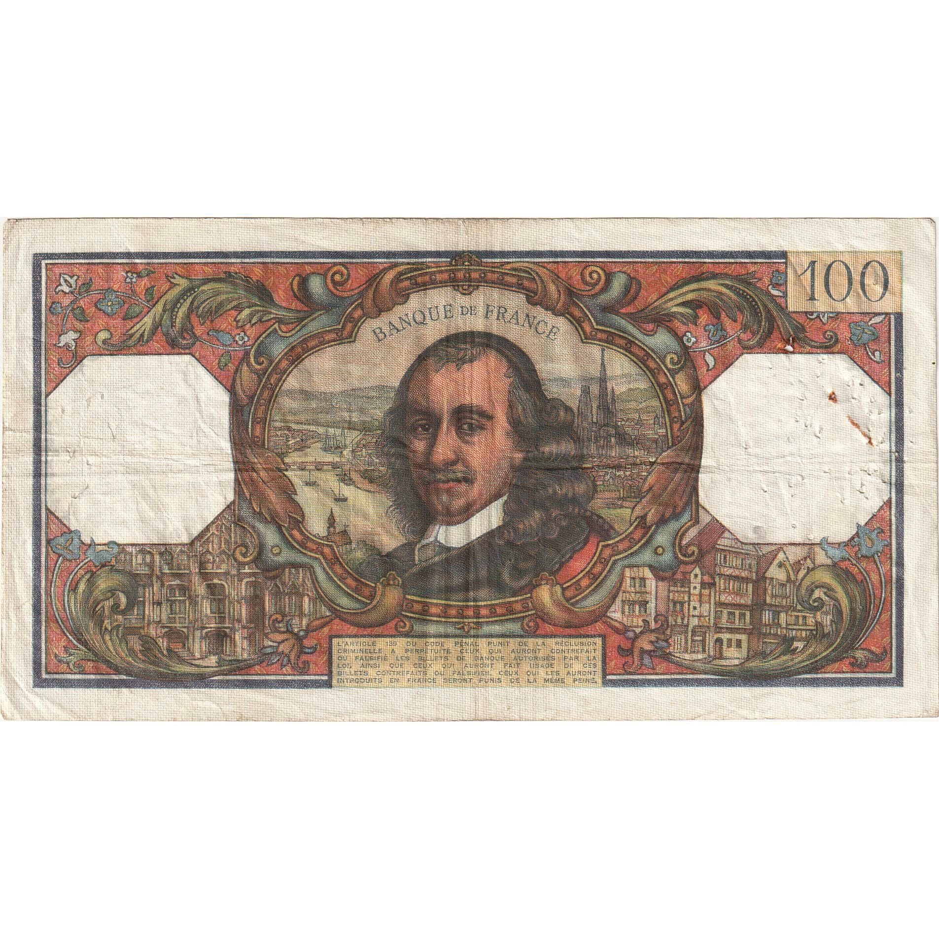 France, 100 Francs, Corneille, 1966-04-07, N.147, VF(30-35)